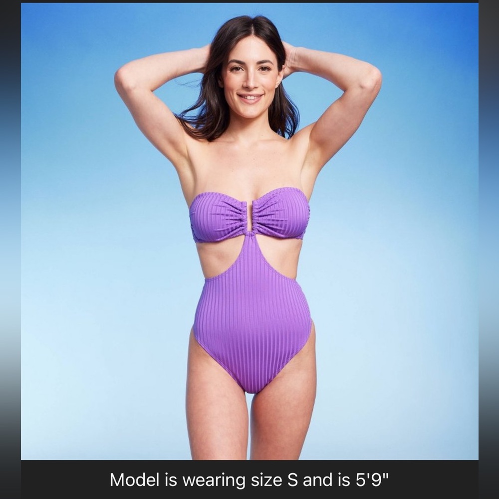 NWT Shade & Shore Bandeau one piece